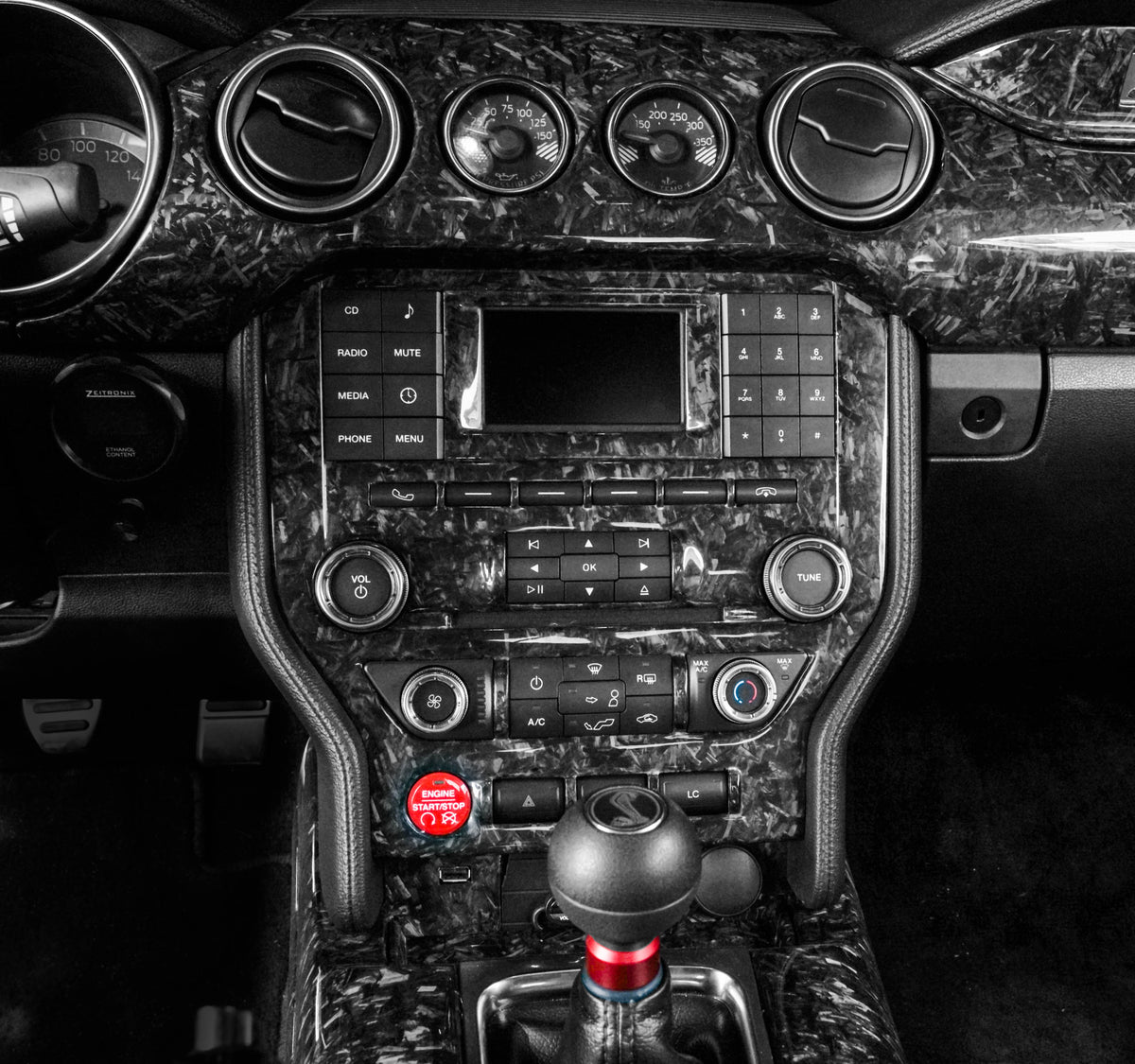 2015-2020 S550 Mustang Forged Carbon Fiber LG426 Radio Bezel - EXCLUSIVE