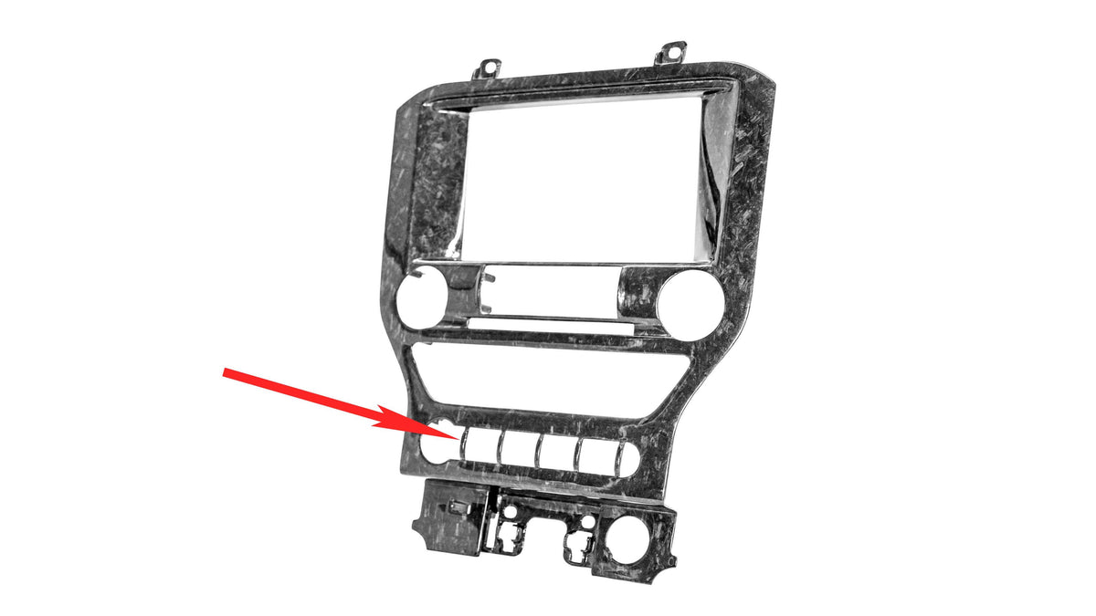 2015-2020 S550 Mustang Forged Carbon Fiber LG432 Radio Bezel (Navigation) - EXCLUSIVE