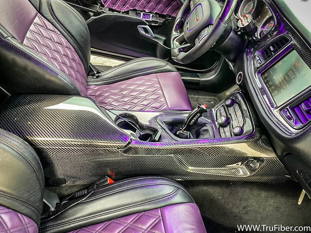 2015-2022 Challenger Carbon Fiber LG490 Center Console Side Panels - EXCLUSIVE