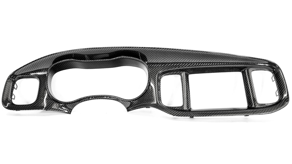 2015-2022 Charger Carbon Fiber LG572 2-Piece Instrumental Cluster Bezel - Exclusive
