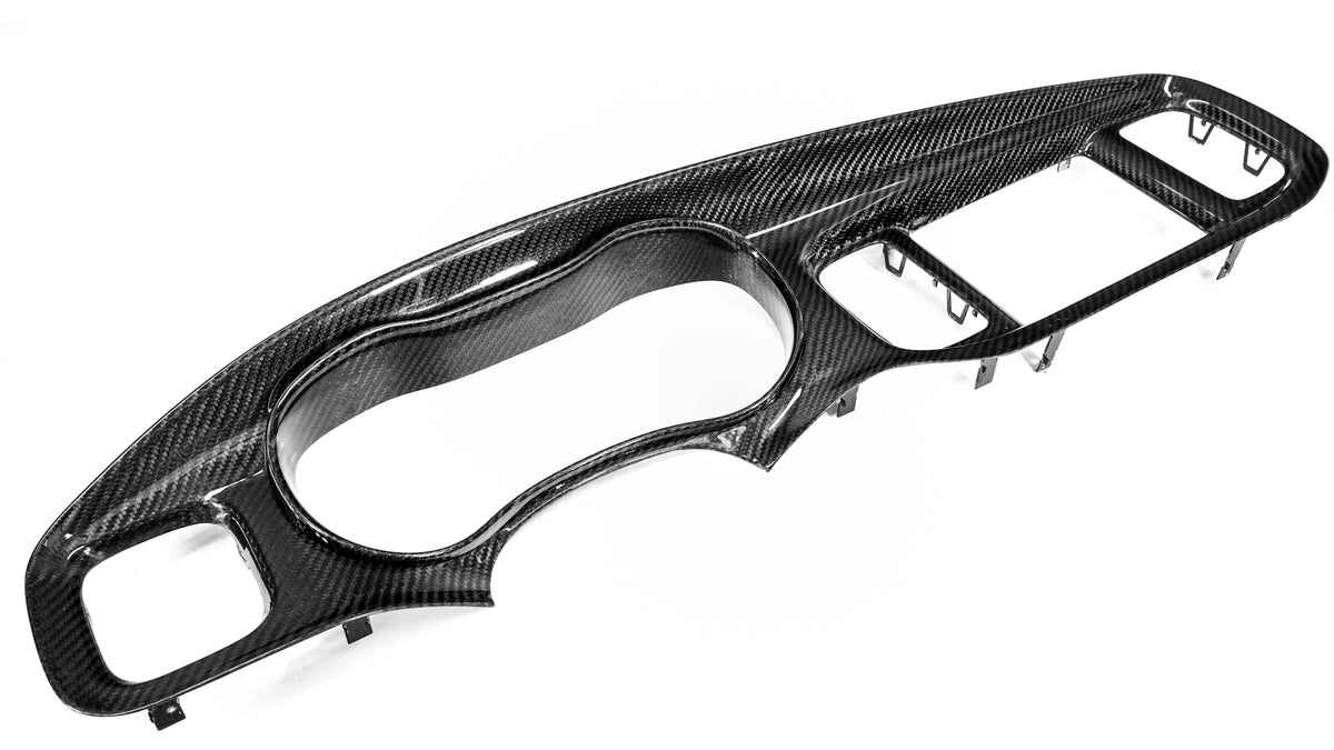 2015-2022 Charger Carbon Fiber LG572 2-Piece Instrumental Cluster Bezel - Exclusive
