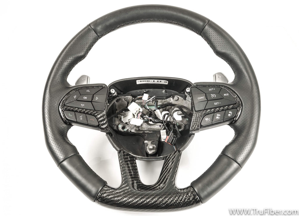 2015-2022 Mopar Carbon Fiber LG492 Steering Wheel Trim Inserts - EXCLUSIVE