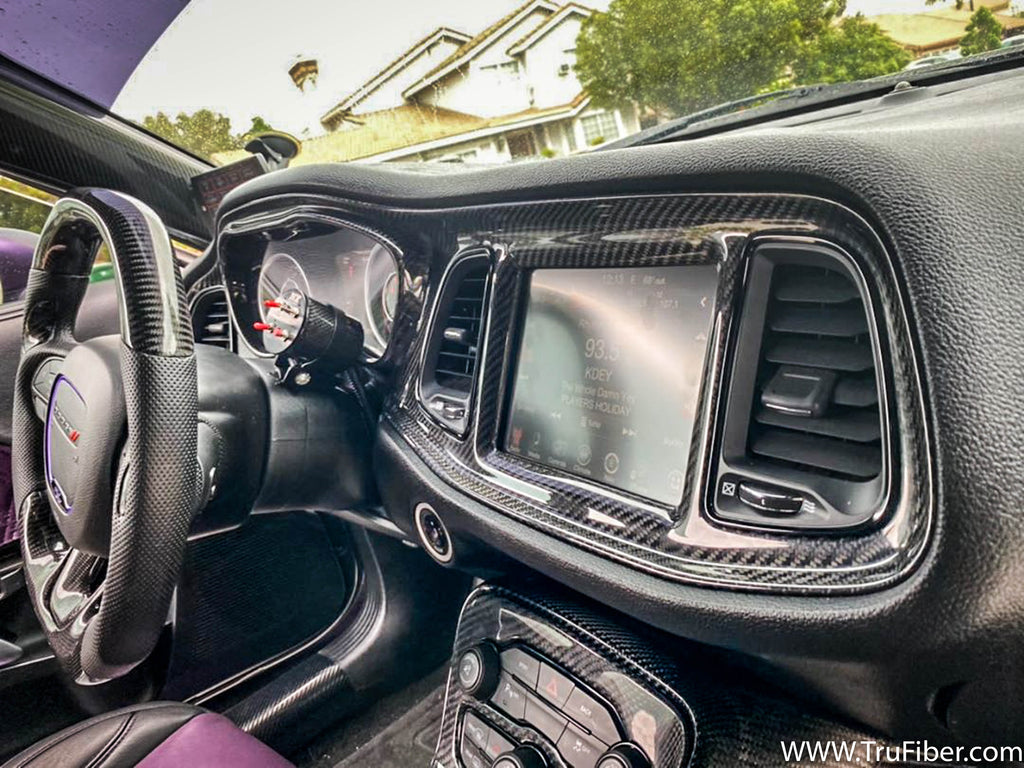 2015-2023 Challenger Carbon Fiber LG464 Instrumental Cluster Bezel - EXCLUSIVE