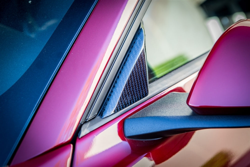 2015-2024 S550 S650 Mustang Carbon Fiber LG247 Mirror Triangle Trim