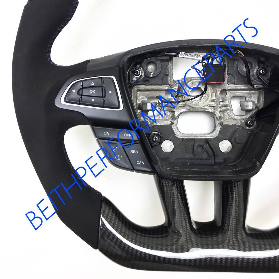 2015+ Ford Focus Carbon – Blue Stitching, Blue Stripe