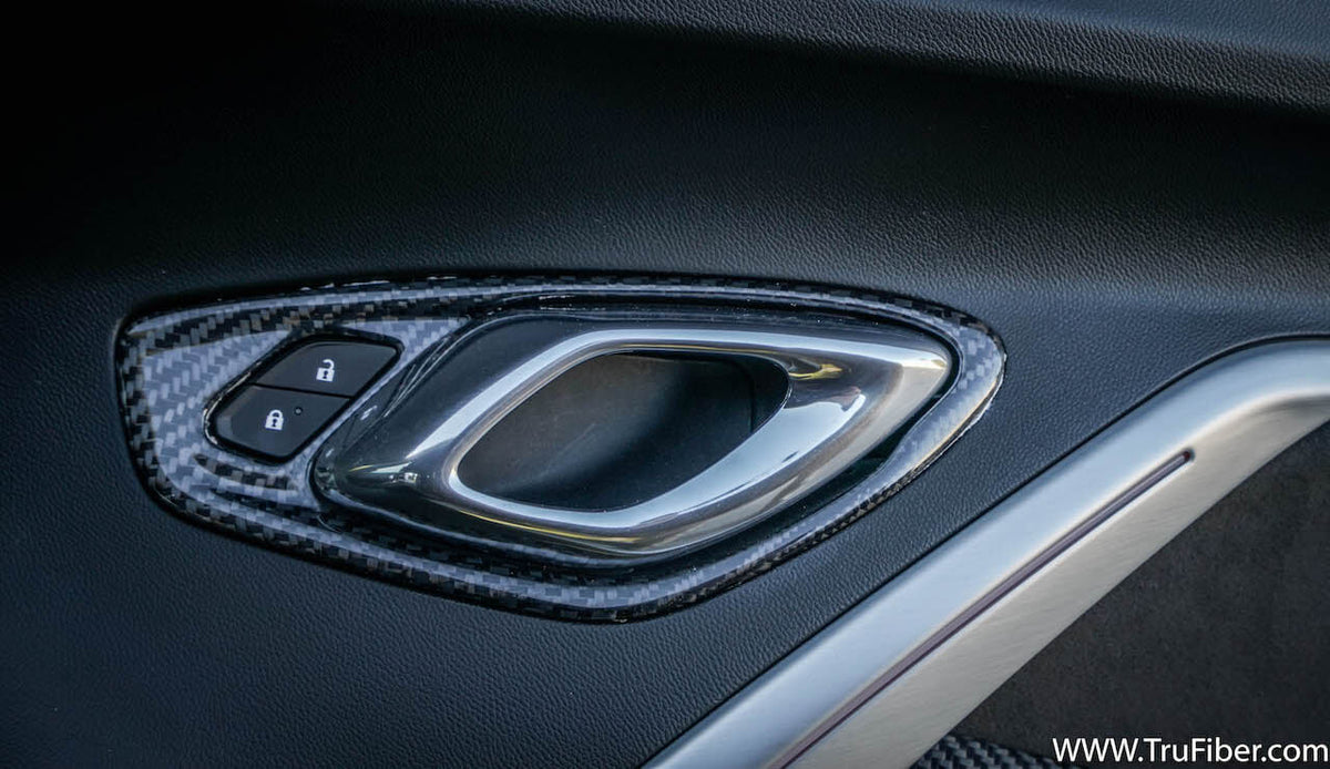 2016-2019 Camaro Carbon Fiber LG363 Door Lever Trim - EXCLUSIVE
