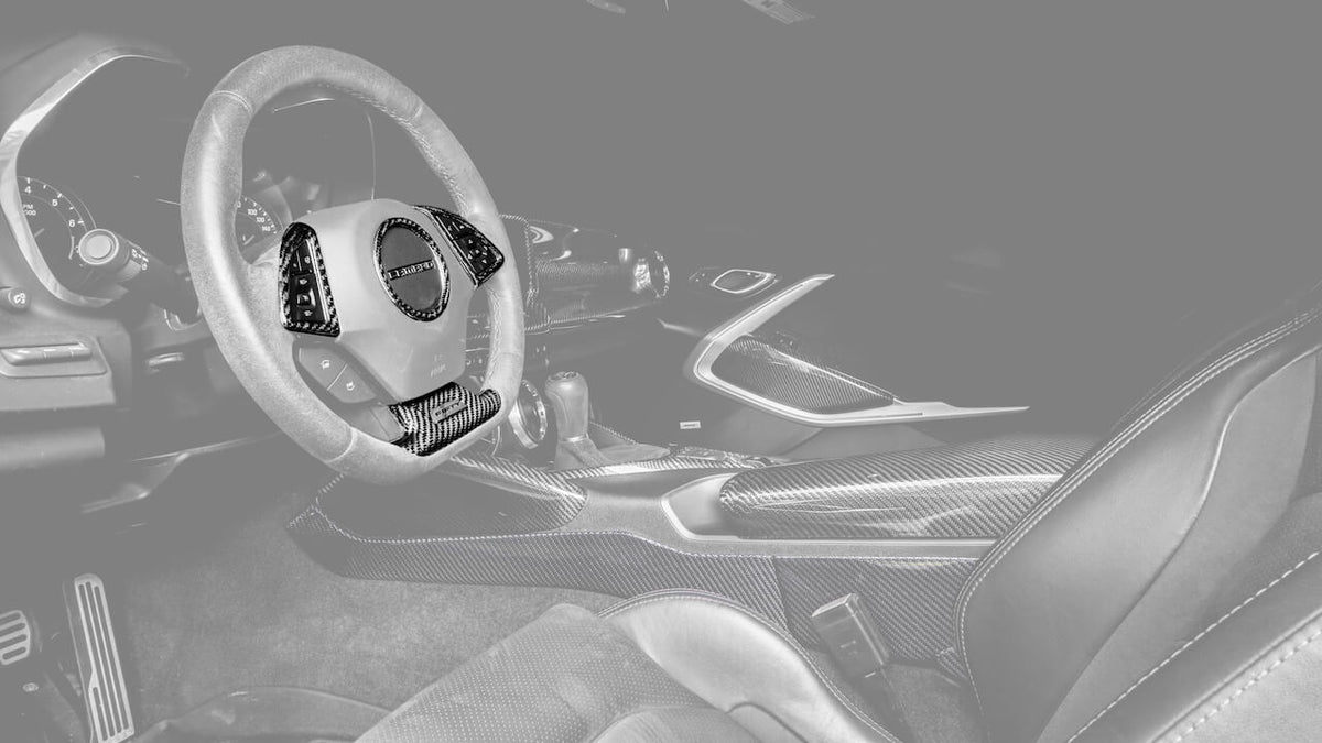 2016-2019 Camaro Carbon Fiber LG364 Steering Wheel Trim Covers - EXCLUSIVE