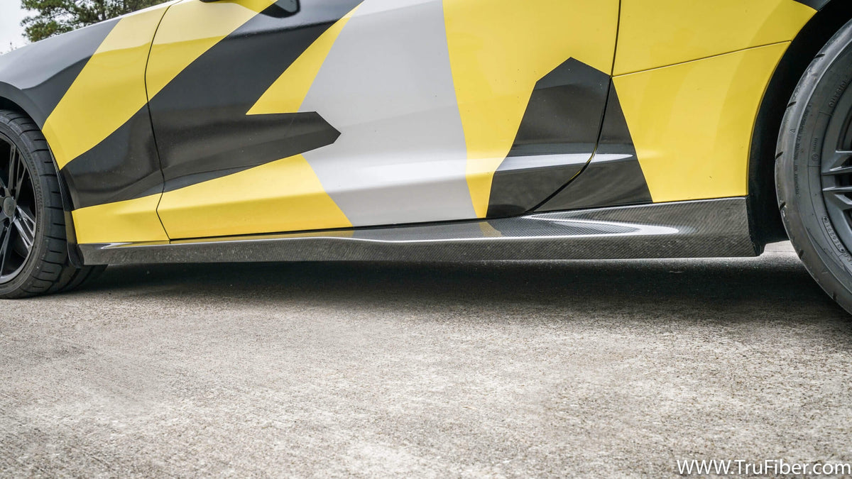 2016-2019 Camaro Carbon Fiber XR12 Side Skirt Covers - EXCLUSIVE