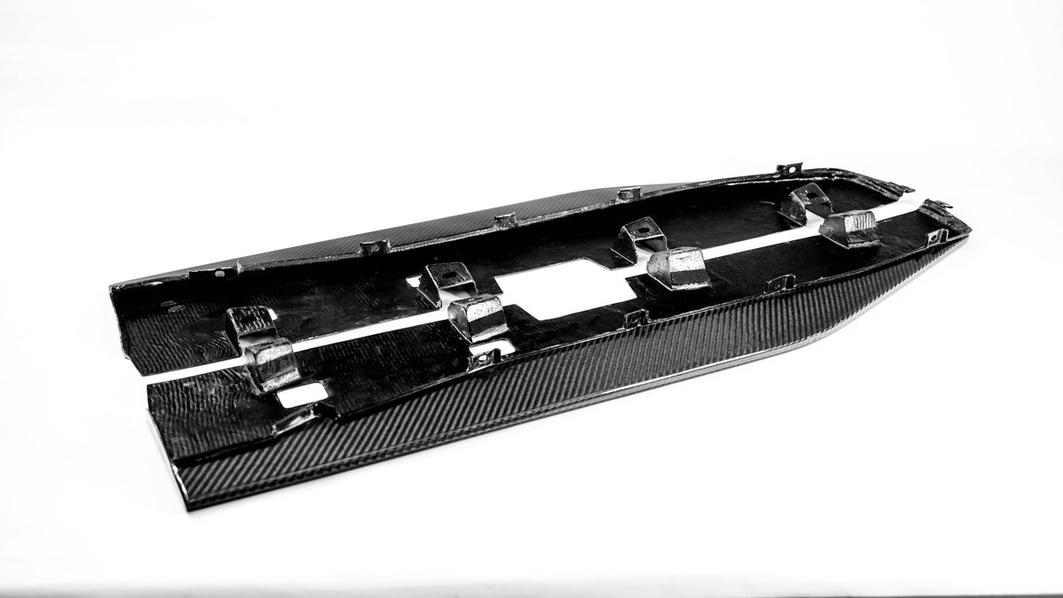 2020-2022 S550 Mustang GT500 Carbon Fiber LG593 Side Skirt Splitters - Exclusive