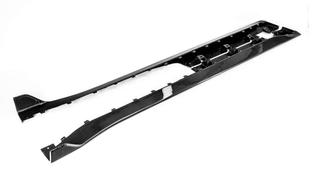 2020–2022 S550 Mustang GT500 Carbon Fiber XR19-AC Side Skirts