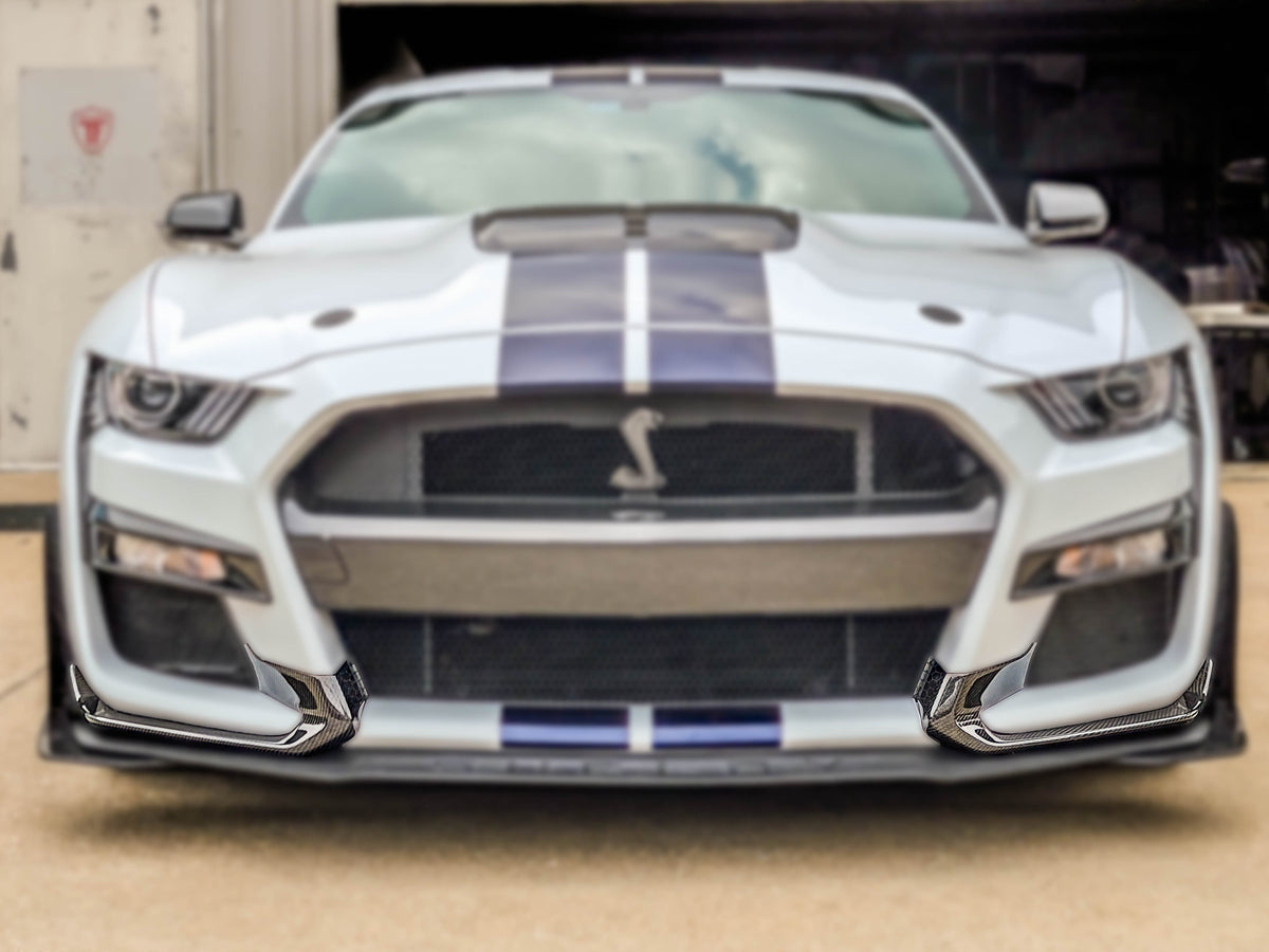 2022-2023 S550 Mustang GT500 Carbon Fiber LG533KR Front Bumper Lower Trims - Exclusive