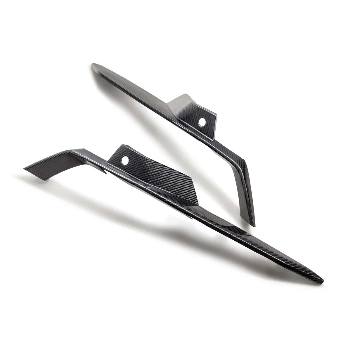 2022–2027 Corvette C8 Z06 / E-Ray / Grand Sport Dry Gloss Carbon Fiber Front Lower Grille Pair
