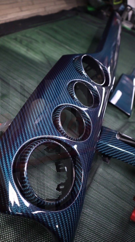 2015-2023 Mustang S550 Blue Carbon Fiber Dashboard Trim