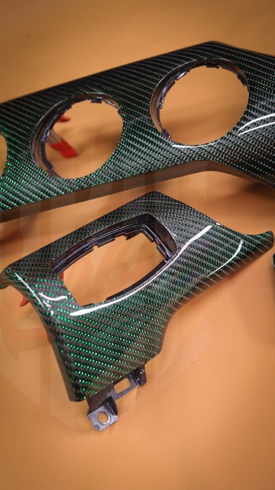 2015-2023  Mustang S550 Reflective Green  Carbon Fiber Dashboard Trim