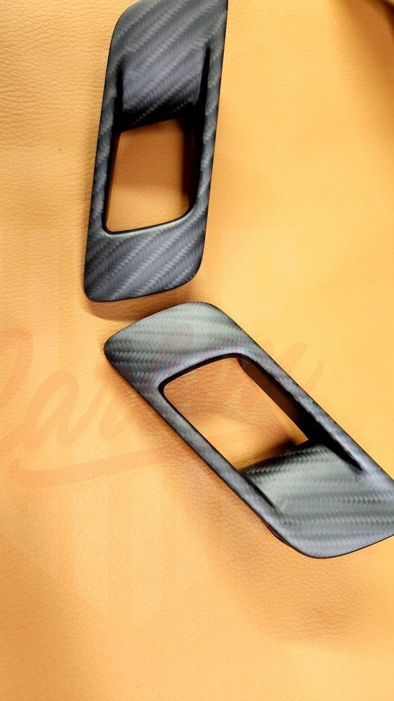 2015-2023 Mustang S550 4x4 Twill Matte Carbon Fiber Doorlatches