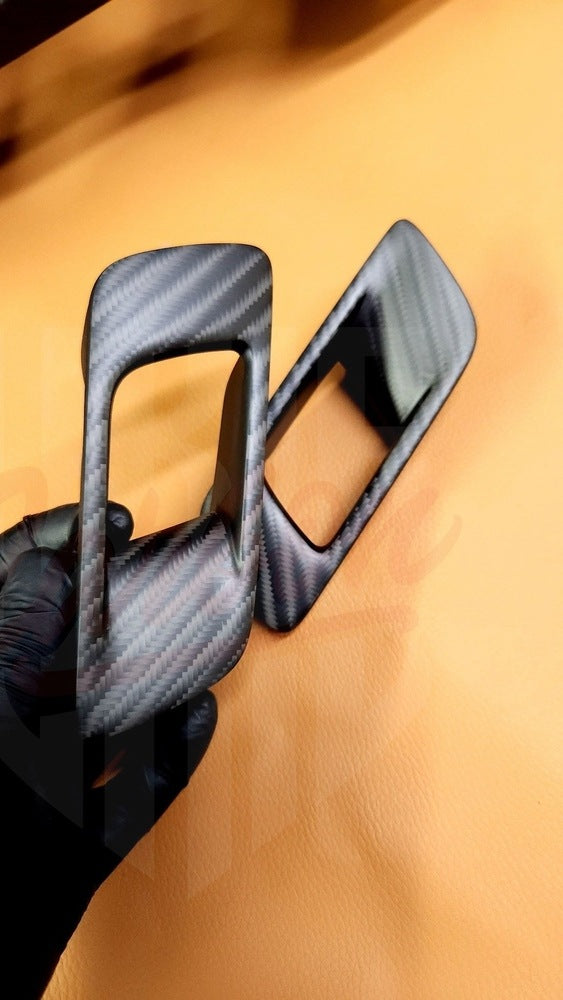 2015-2023 Mustang S550 4x4 Twill Matte Carbon Fiber Doorlatches