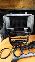 2015-2023 Mustang S550 4x4 Twill Matte Carbon Fiber Navigation Bezel