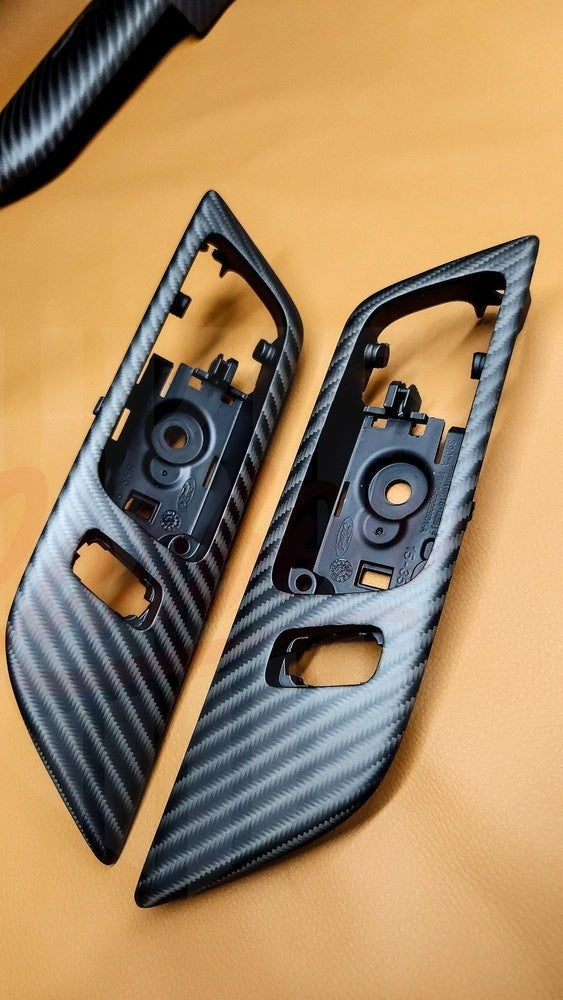 2015-2023 Mustang S550 4x4 Twill Matte Carbon Fiber Active Doorhandle