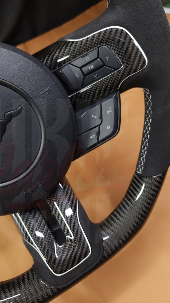 2015-2023 Mustang S550 Carbon Fiber Steering Wheel With Colored Accents