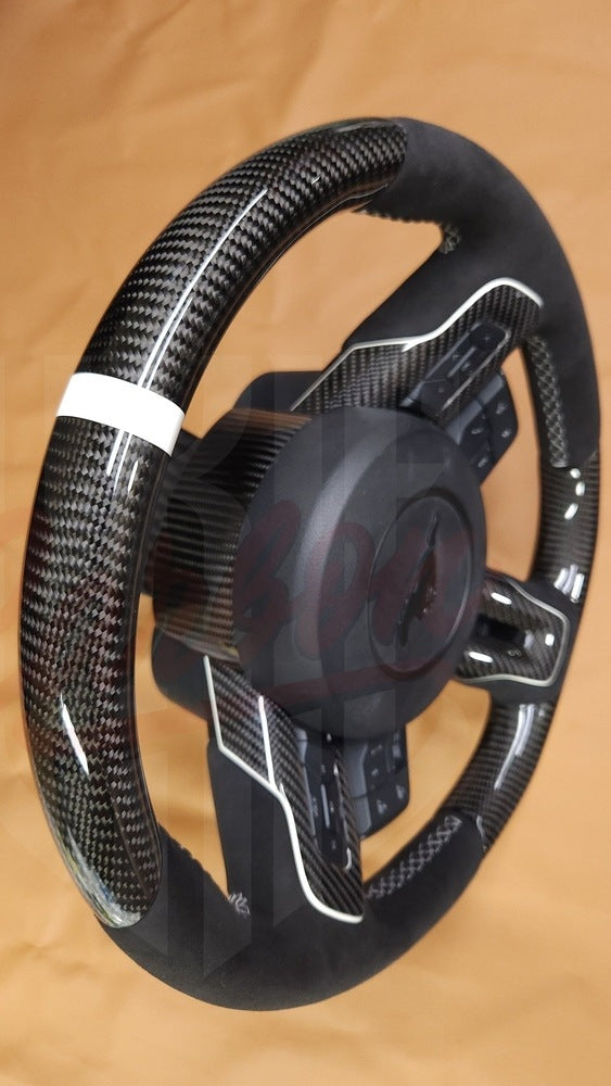 2015-2023 Mustang S550 Carbon Fiber Steering Wheel With Colored Accents