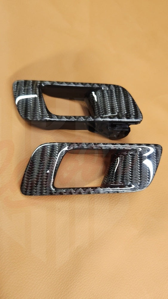 2015-2023 Mustang S550 Wide Twill Carbon Fiber Door Latches