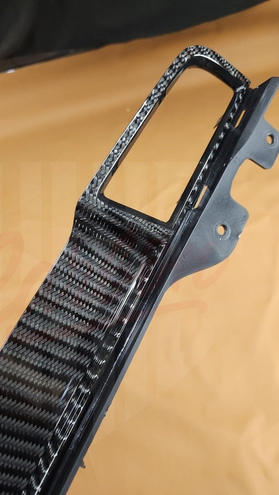2015-2023 Mustang S550 Wide Twill Carbon Fiber Dashboard Trim With Chassis #