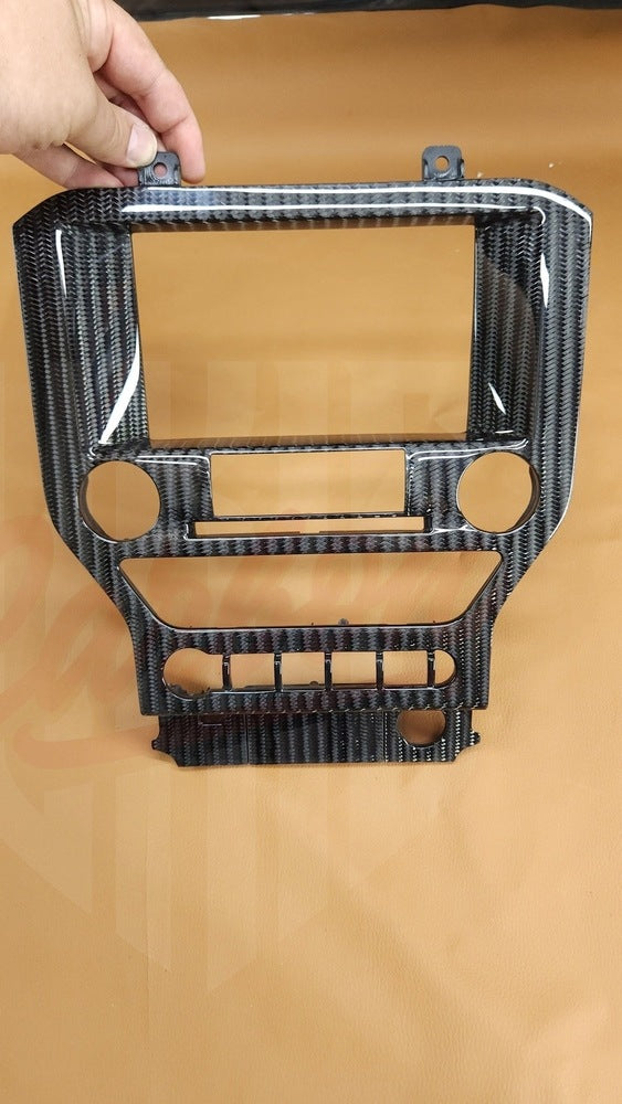 2015-2023 Mustang S550 Wide Twill Carbon Fiber Navigation Bezel