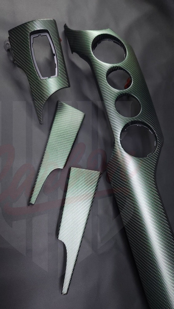 2015-2023 S550 Mustang Matte Reflective Green Carbon Fiber Performance Dashboard Trim