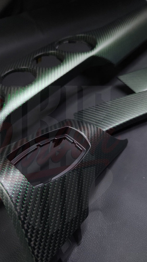 2015-2023 S550 Mustang Matte Reflective Green Carbon Fiber Performance Dashboard Trim