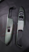 2015-2023 S550 Mustang Matte Reflective Green Carbon fiber Window Switch