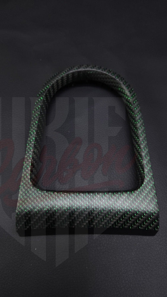 2015-2023 Mustang S550 Matte Reflective Green Carbon Fiber Shifter Bezel