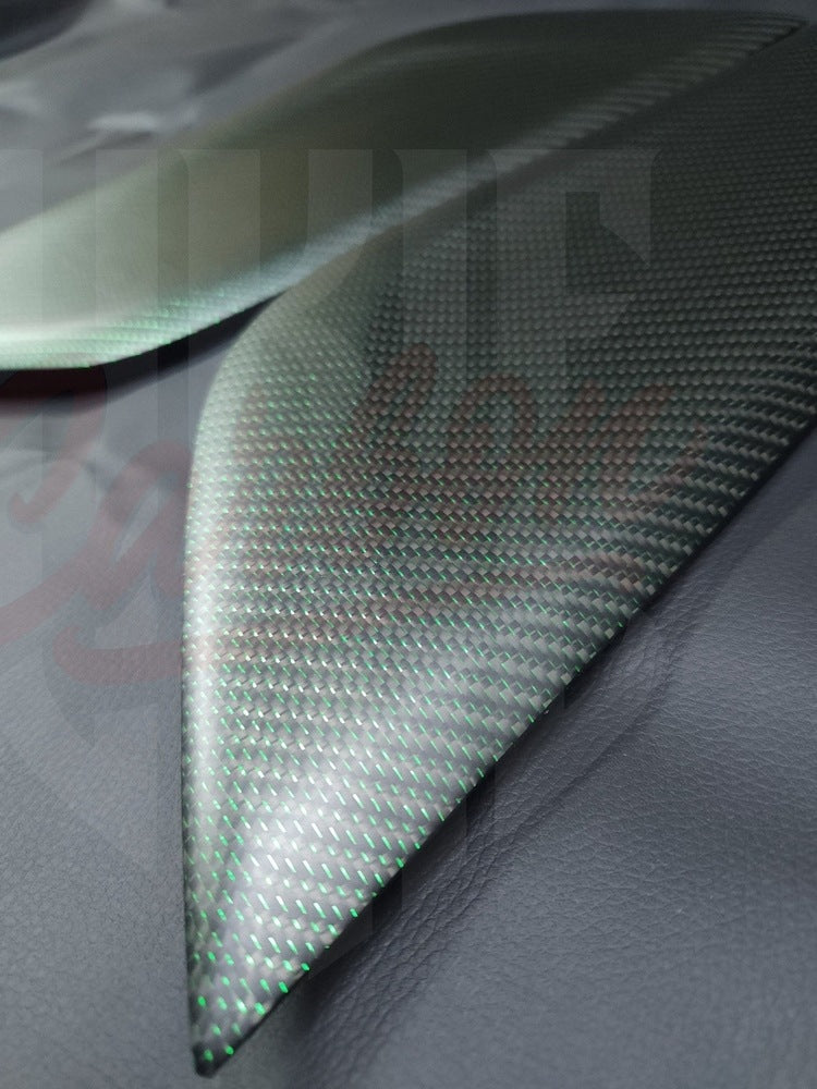 2015-2023 Mustang S550 Matte Reflective Green Carbon Fiber Knee Pads