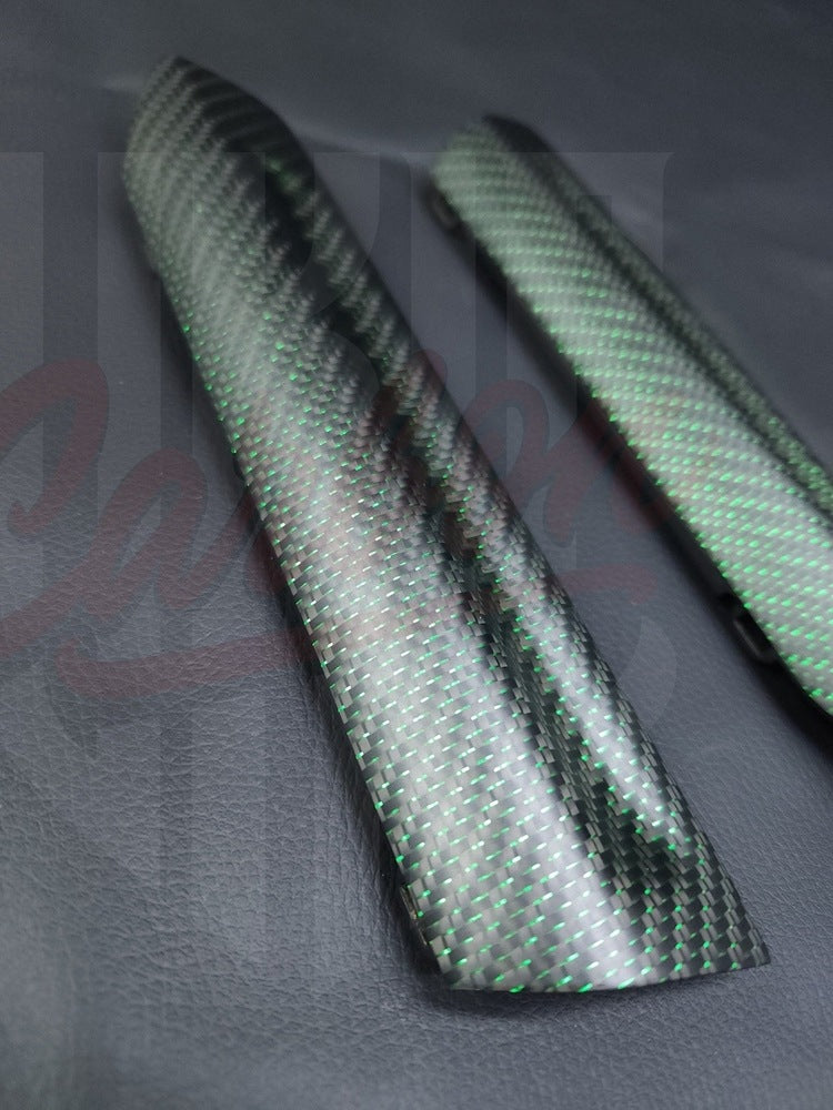 2015-2023 Mustang S550 Matte Reflective Green Carbon Fiber Door Handle