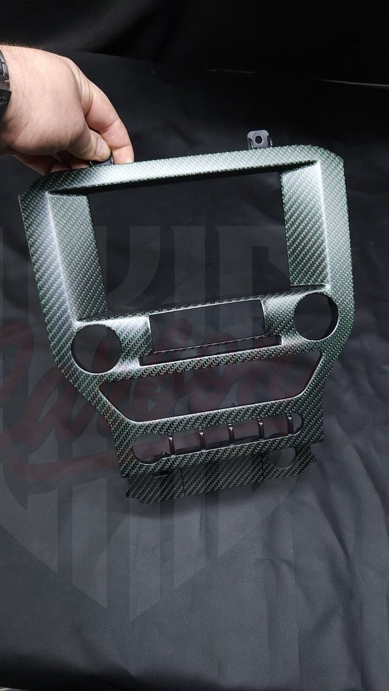 2015-2023 Mustang S550 Matte Green Reflective Carbon Fiber Navigation Bezel