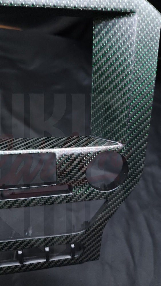 2015-2023 Mustang S550 Matte Green Reflective Carbon Fiber Navigation Bezel