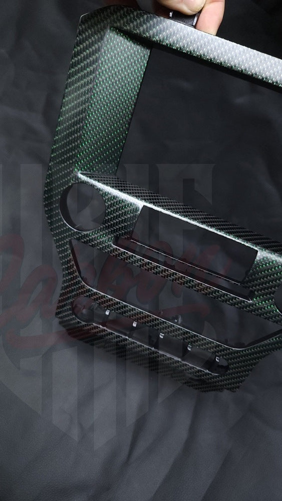 2015-2023 Mustang S550 Matte Green Reflective Carbon Fiber Navigation Bezel