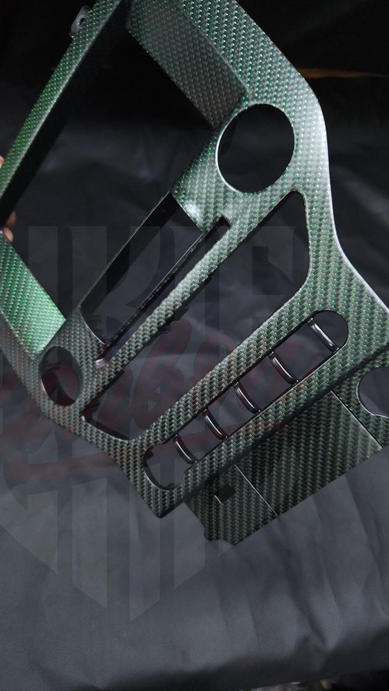 2015-2023 Mustang S550 Matte Green Reflective Carbon Fiber Navigation Bezel