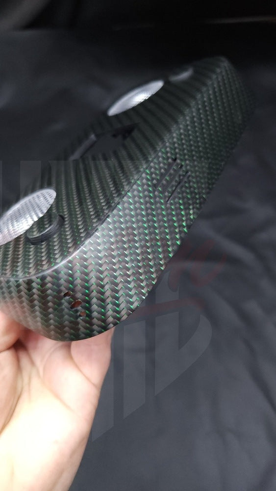 2015-2023 Mustang S550 Matte Green Reflective Carbon Fiber Dome Lights