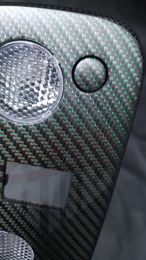 2015-2023 Mustang S550 Matte Green Reflective Carbon Fiber Dome Lights
