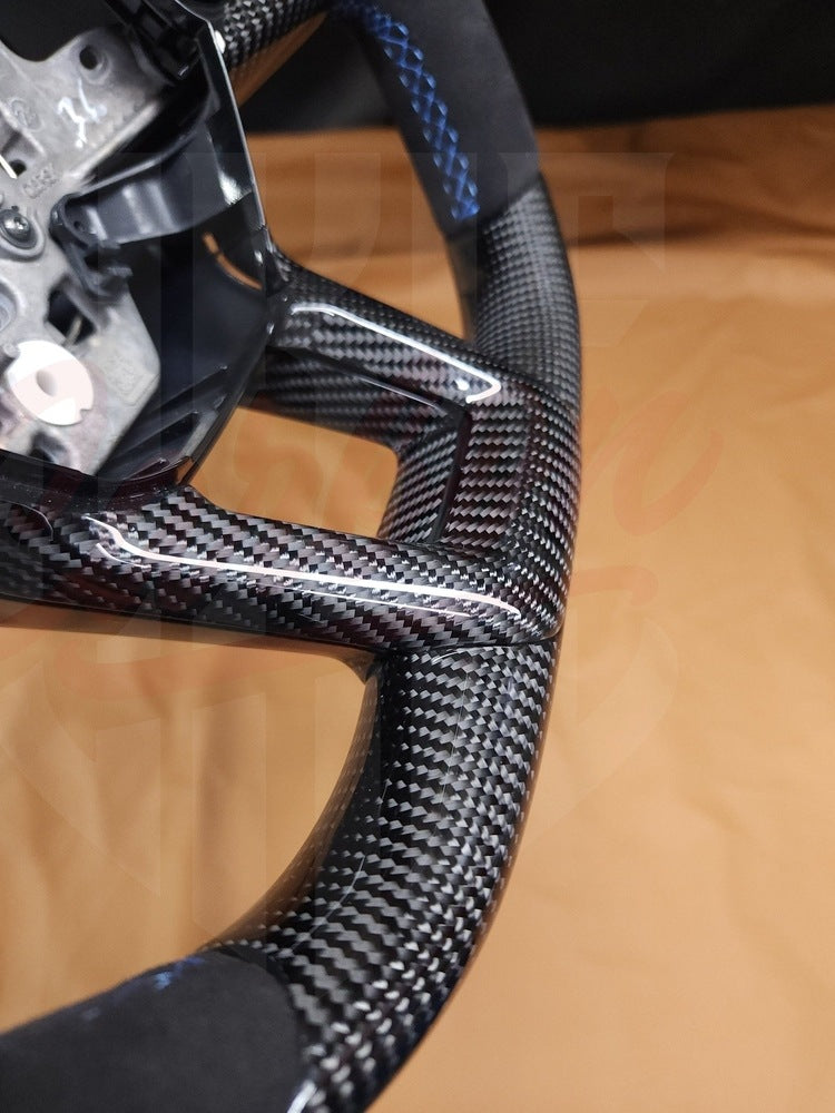 2024+ Mustang S650 Carbon Fiber Steering Wheel "Upper & Lower Carbon Fiber"