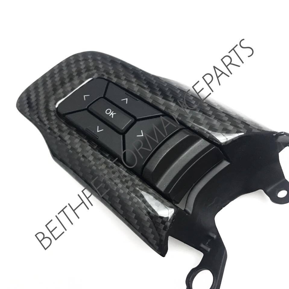 2015+ Mustang Genuine Carbon Fiber Steering Wheel Bezel Kit