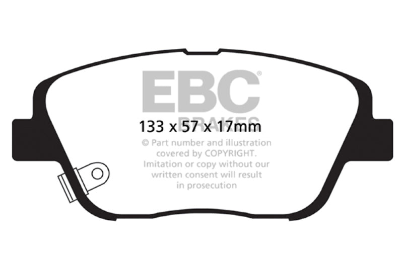 EBC 10-14 Hyundai Sonata 2.0 Turbo Redstuff Front Brake Pads