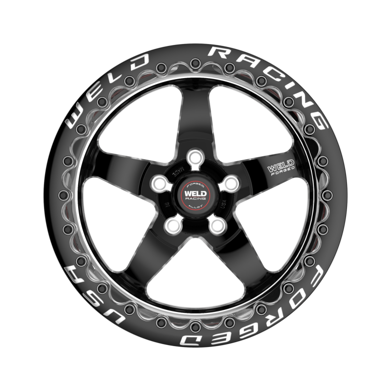 Weld S71 Beadlock 15x11/5x115/6.5 BS/3.18 HB - Black Center - Polished Shell - Black SBL MT Wheel