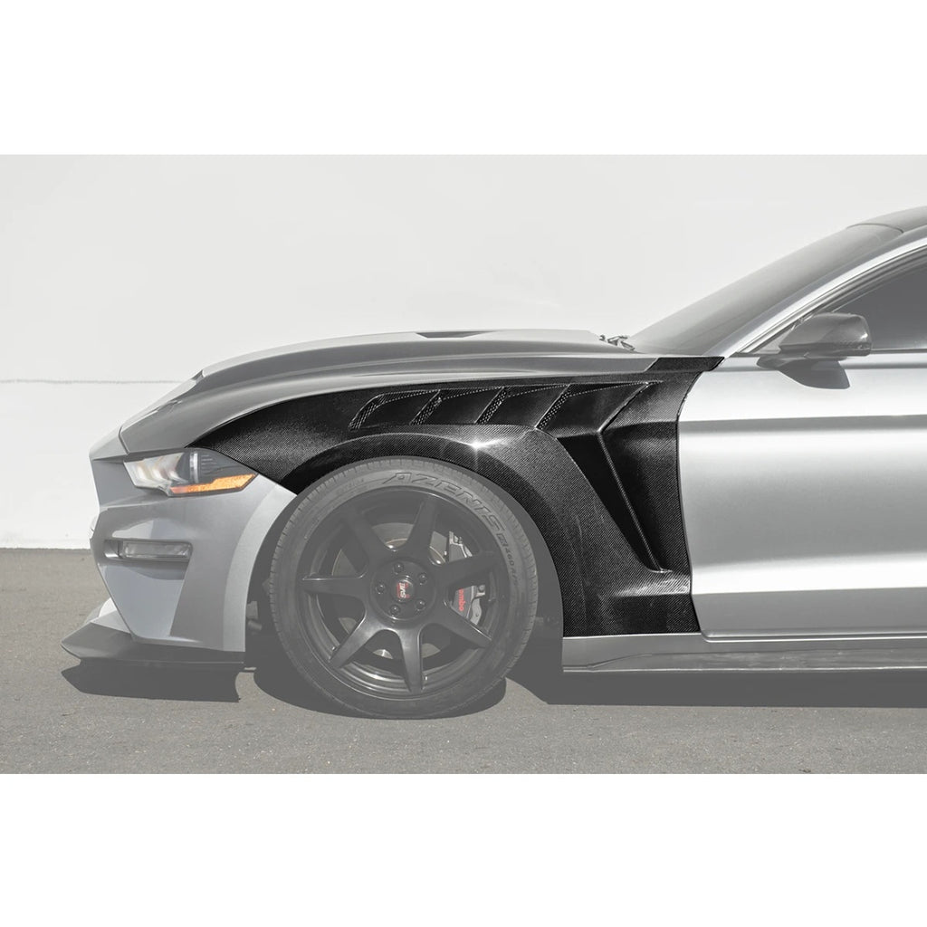 2015–2017 Ford Mustang Vented Carbon Fiber Front Fenders (Pair) image 1