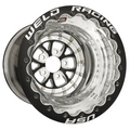 Weld V-Series 16x16 / 5x5 / 5 BS / 3.5 HB - Black Center - Polished Shell - Black DBL Wheel