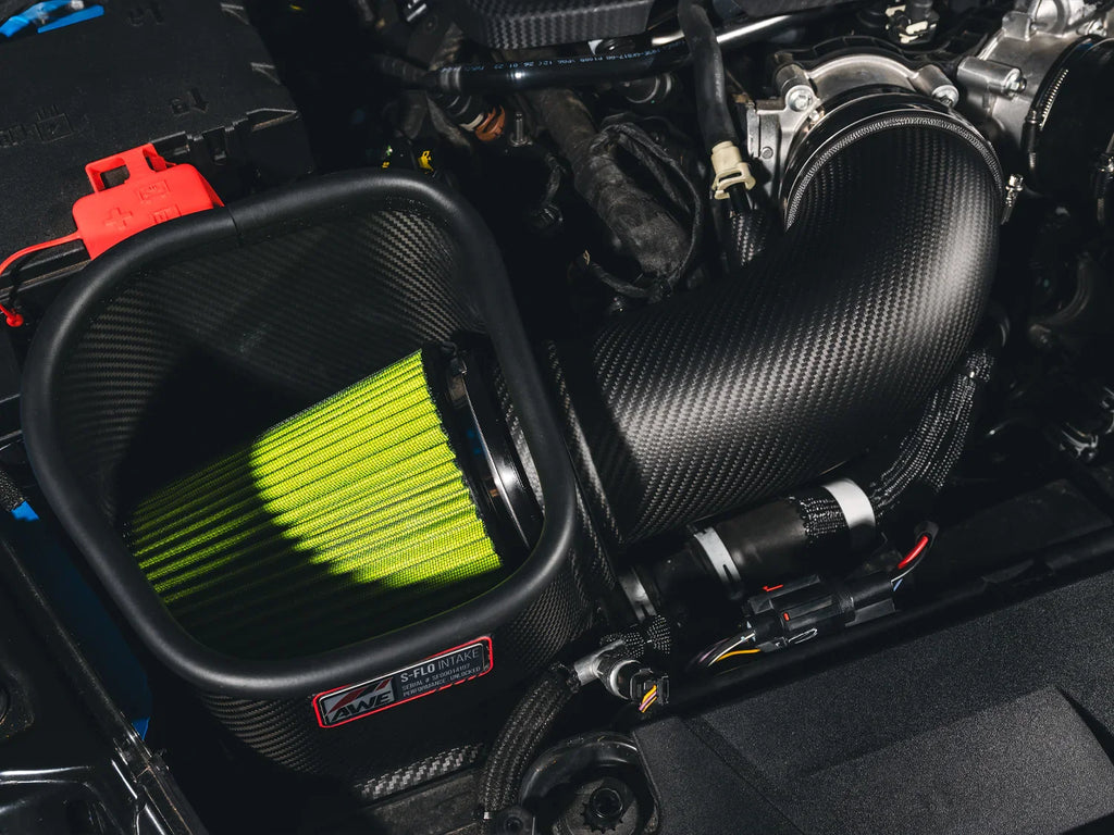 AWE S-FLO Carbon Fiber Intake System for 2024–2026 Ford Mustang GT & Dark Horse 5.0L – High-Flow Performance Intake