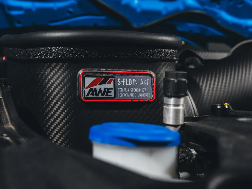 AWE S-FLO Carbon Fiber Intake System for 2024–2026 Ford Mustang GT & Dark Horse 5.0L – High-Flow Performance Intake