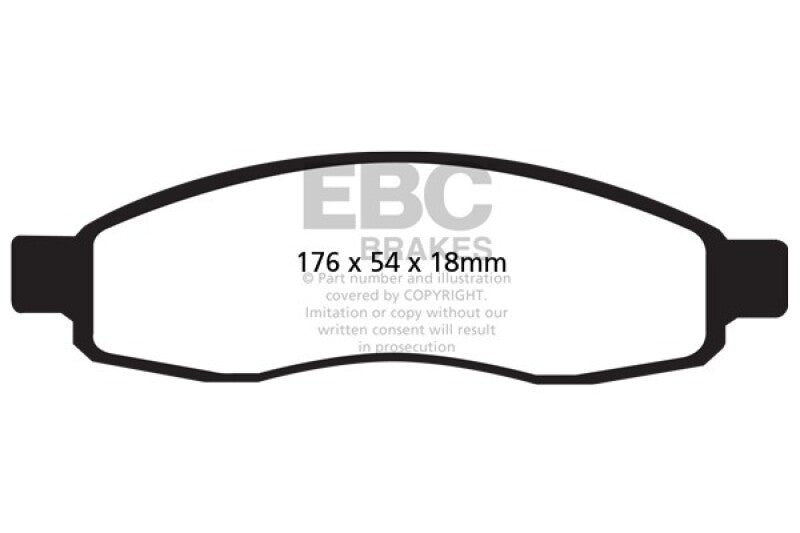 EBC 04-05 Infiniti QX56 5.6 Greenstuff Front Brake Pads