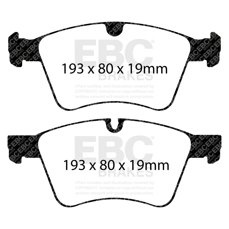 EBC 08-10 Mercedes-Benz GL320 3.0 TD (373mm Front Rotors) Greenstuff Front Brake Pads