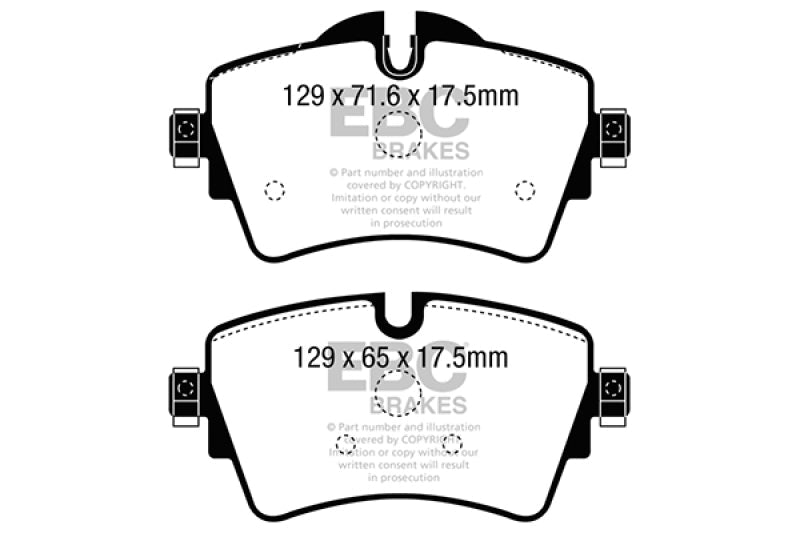 EBC 14+ Mini Hardtop 2.0 Turbo Cooper S Greenstuff Front Brake Pads